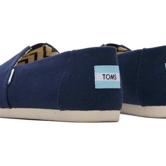 *NEW* TOMS Alpargata Mens Navy Recycled Cotton Shoes - Sz 9.5 *NEW* - Picture 3 of 5